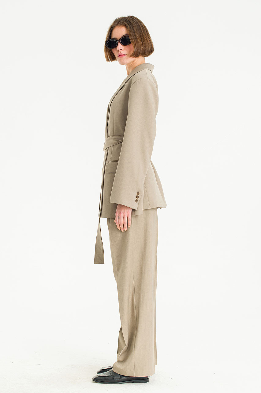 Mei Double Breasted Jacket, Beige