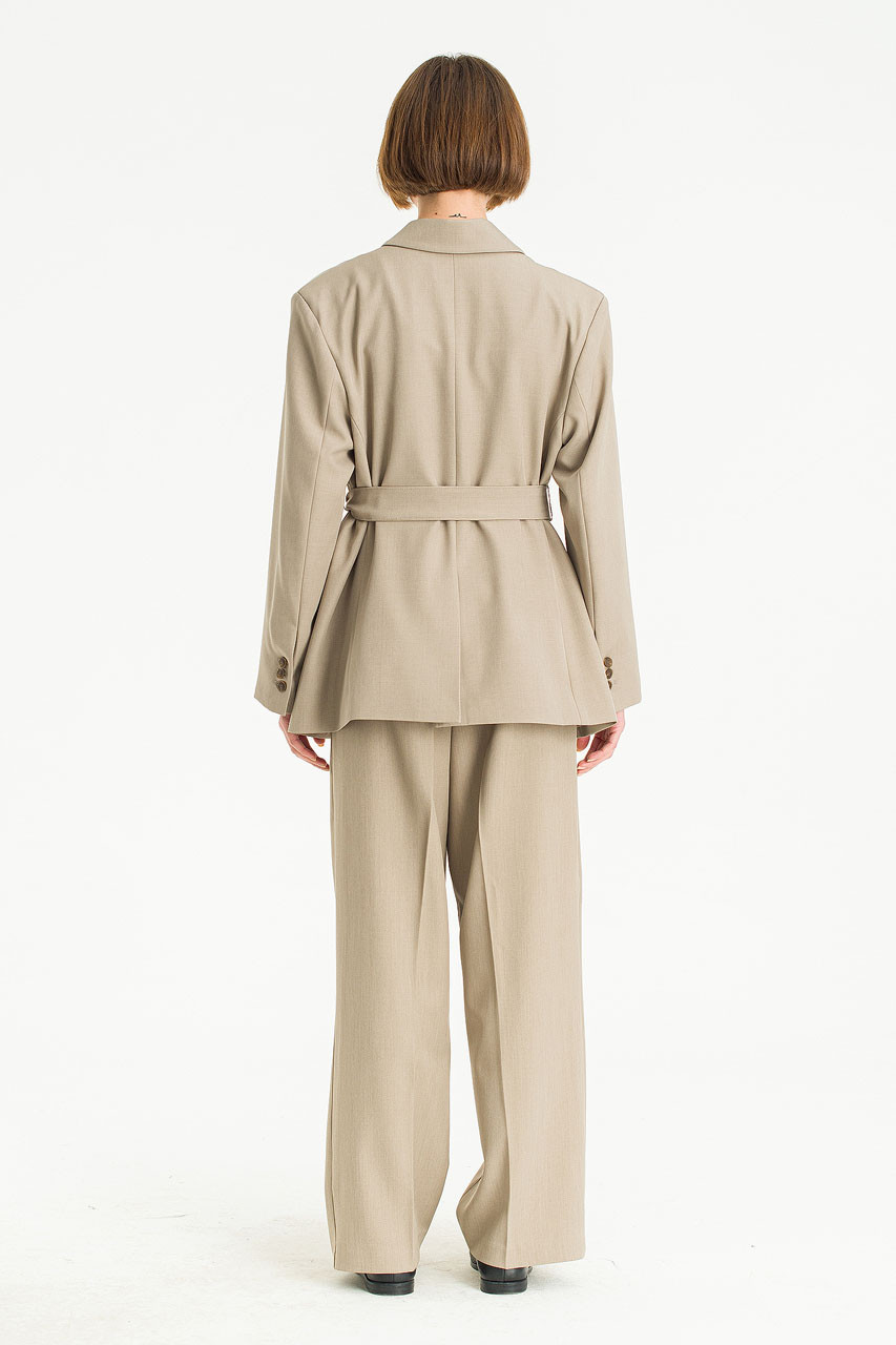 Mei Double Breasted Jacket, Beige