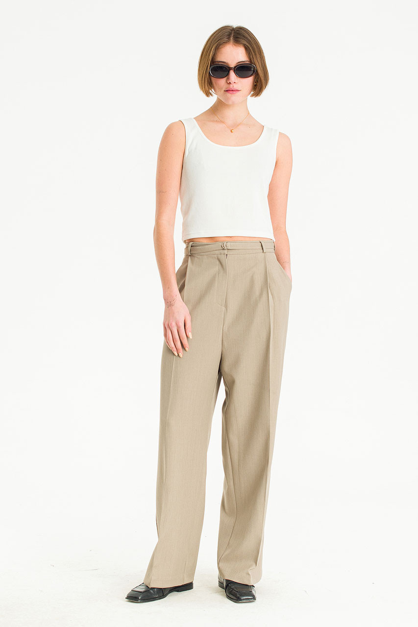 Mei Pintuck Trousers, Beige
