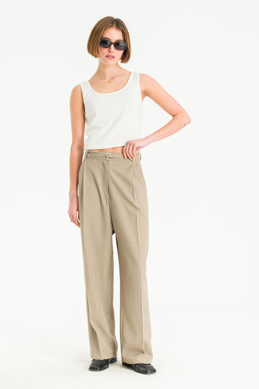 Mei Pintuck Trousers, Beige
