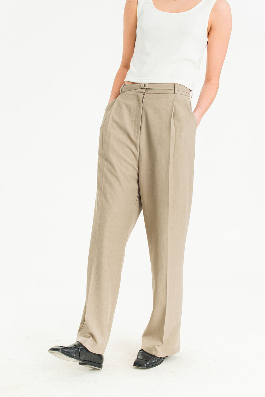 Mei Pintuck Trousers, Beige