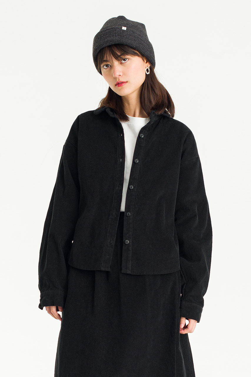 Roana Cord Shirt, Black