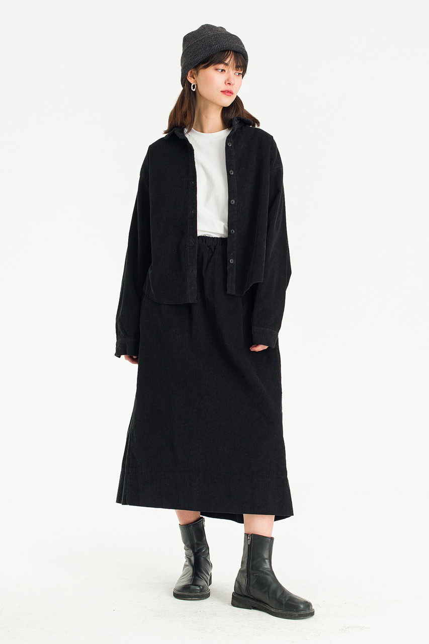 Roana Cord Shirt, Black