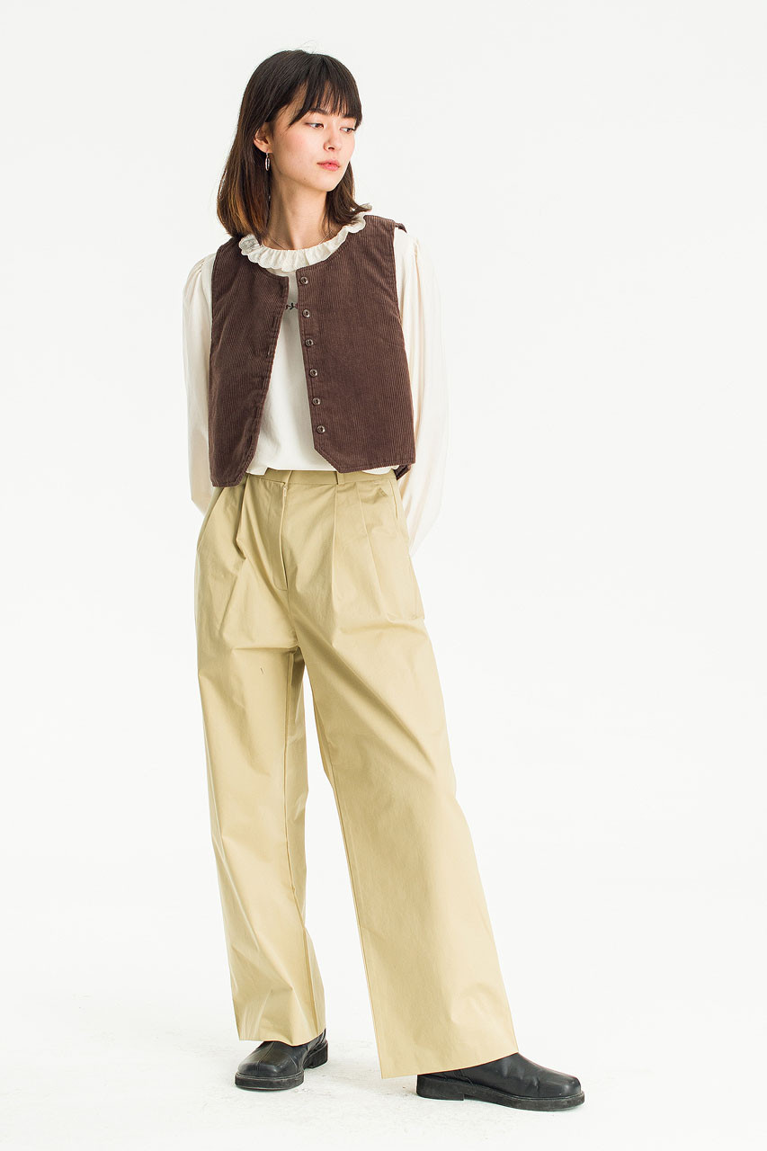 Minako Cotton Belted Pants, Wood