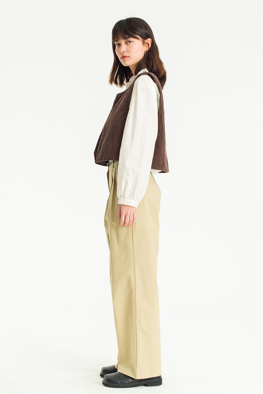 Minako Cotton Belted Pants, Wood