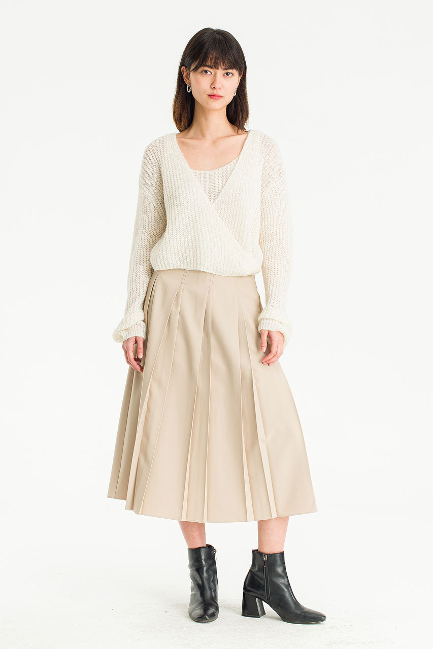 Juma Pintuck Skirt, Light Beige