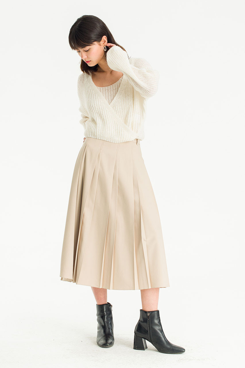 Juma Pintuck Skirt, Light Beige
