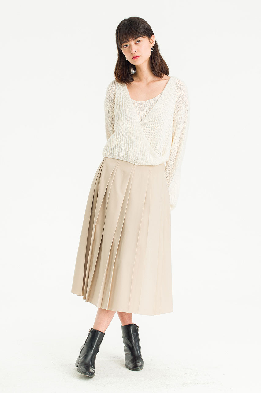Juma Pintuck Skirt, Light Beige