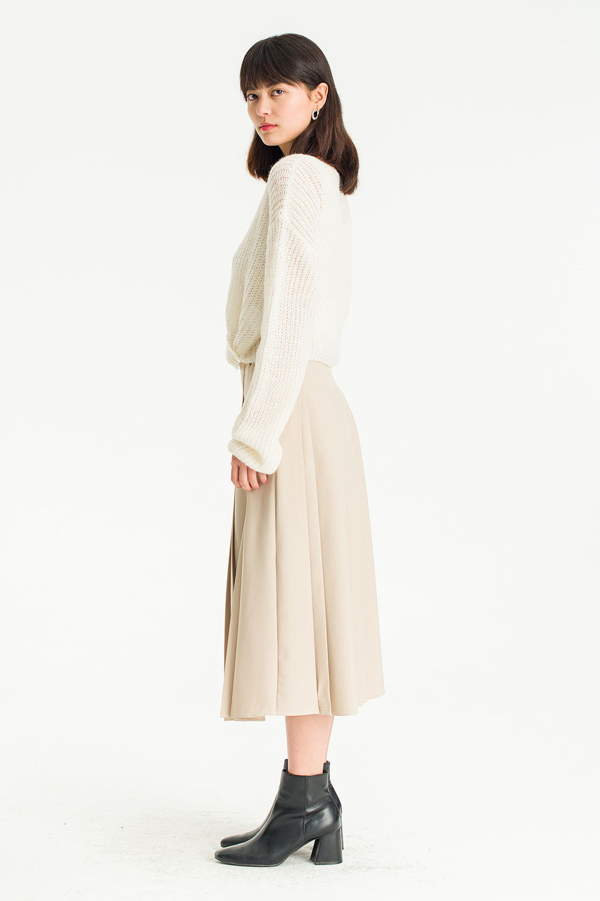 Juma Pintuck Skirt, Light Beige
