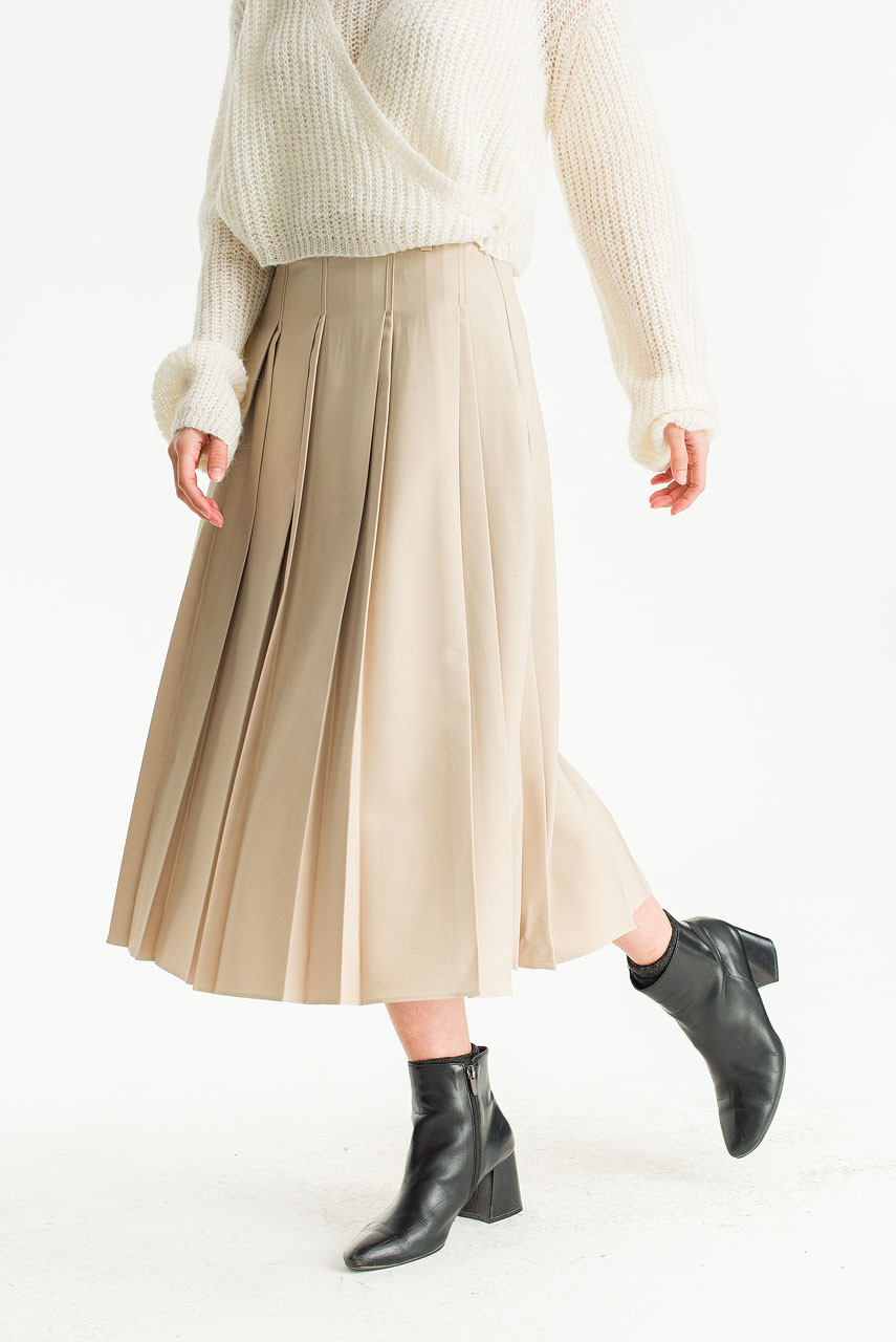 Juma Pintuck Skirt, Light Beige