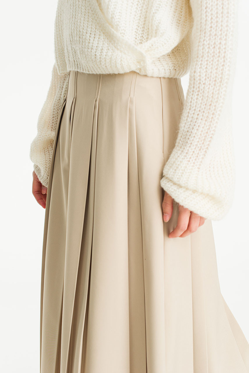 L'AppartementKnit Flare Skirtベージュ36 Fiori Flared Pleated Maxi Skirt - ASTR the Label