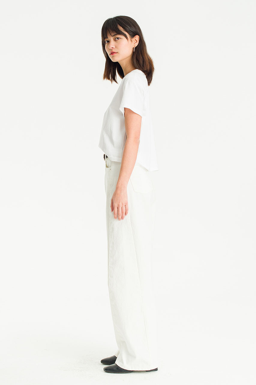 Cloudy Curved Jean, Ivory