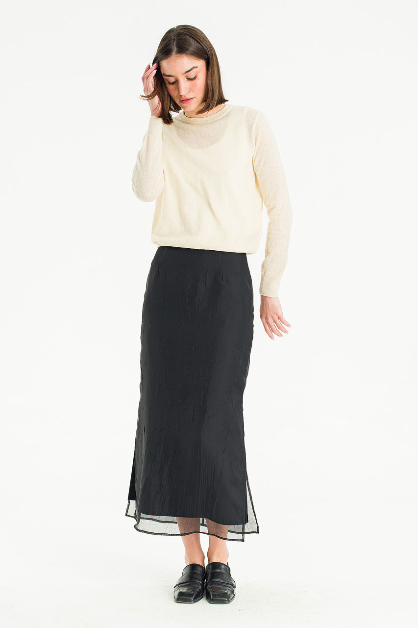 Elise Crew Neck Jumper, Cream