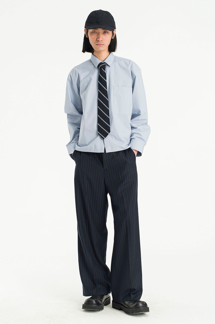 Menswear | Tailored Pinstripe Trousers, Navy