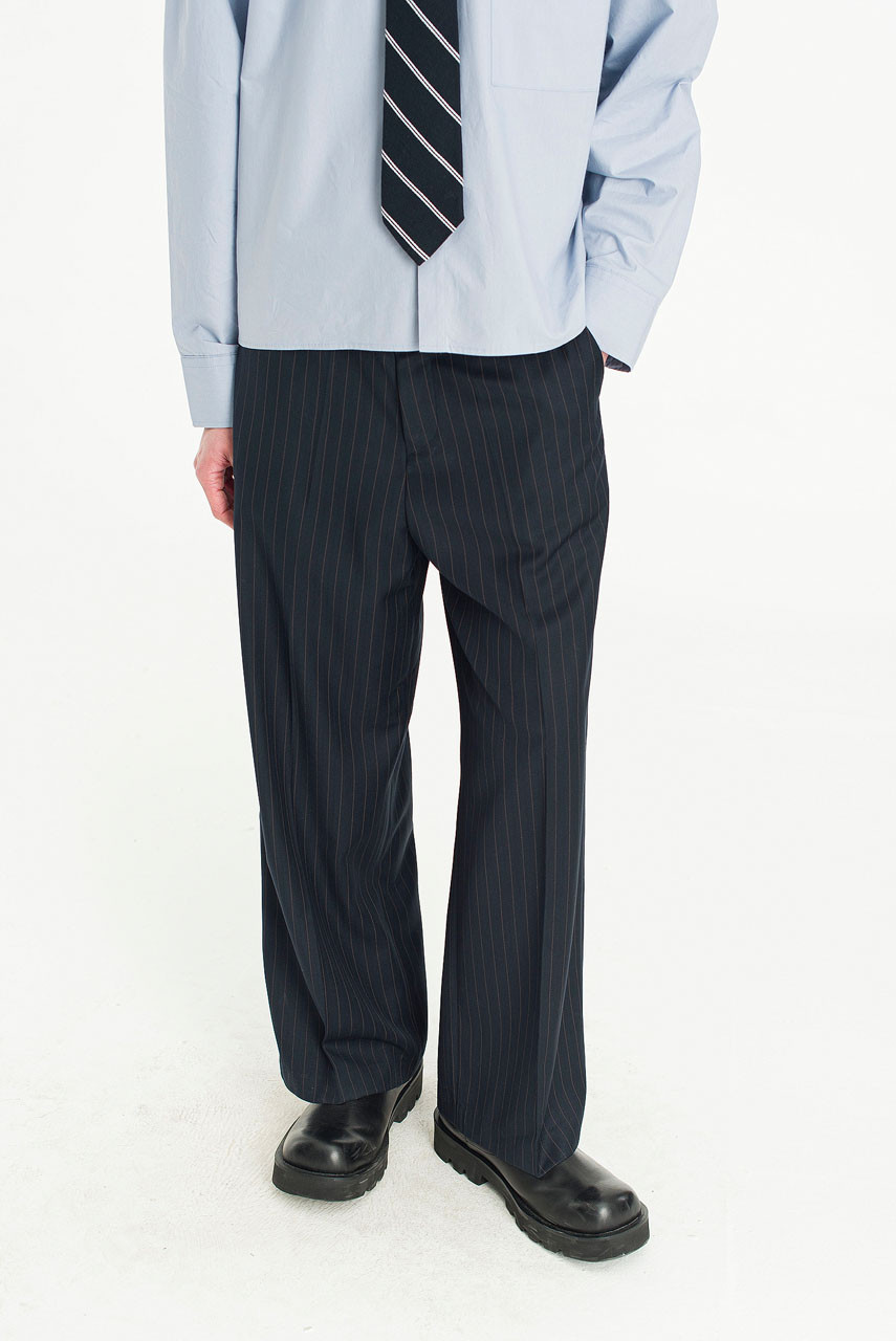 Menswear | Tailored Pinstripe Trousers, Navy