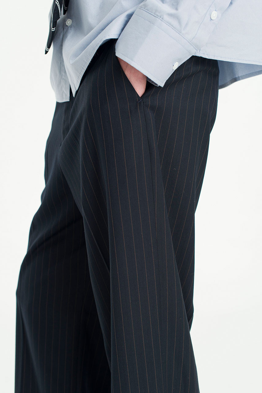 Menswear | Tailored Pinstripe Trousers, Navy