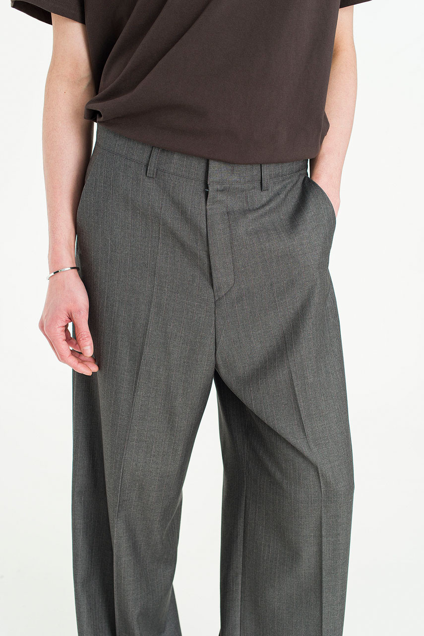 Menswear | Tailored Pinstripe Trousers, Grey