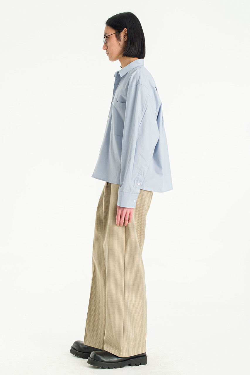 Menswear | Cropped Shirt, Sky Blue