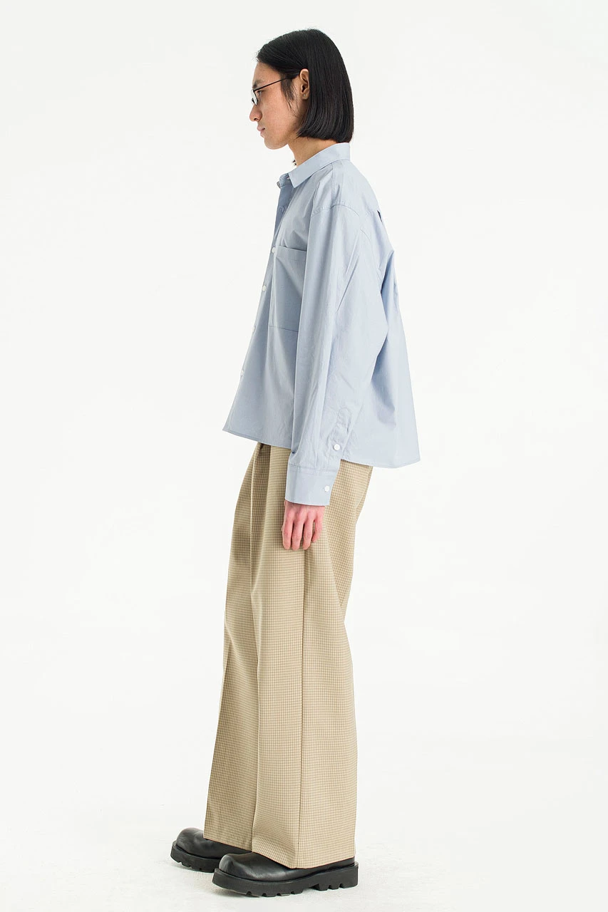 Menswear | Cropped Shirt, Sky Blue