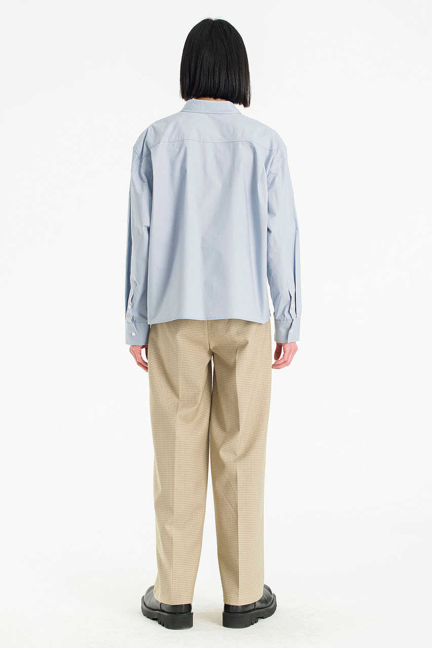 Menswear | Cropped Shirt, Sky Blue