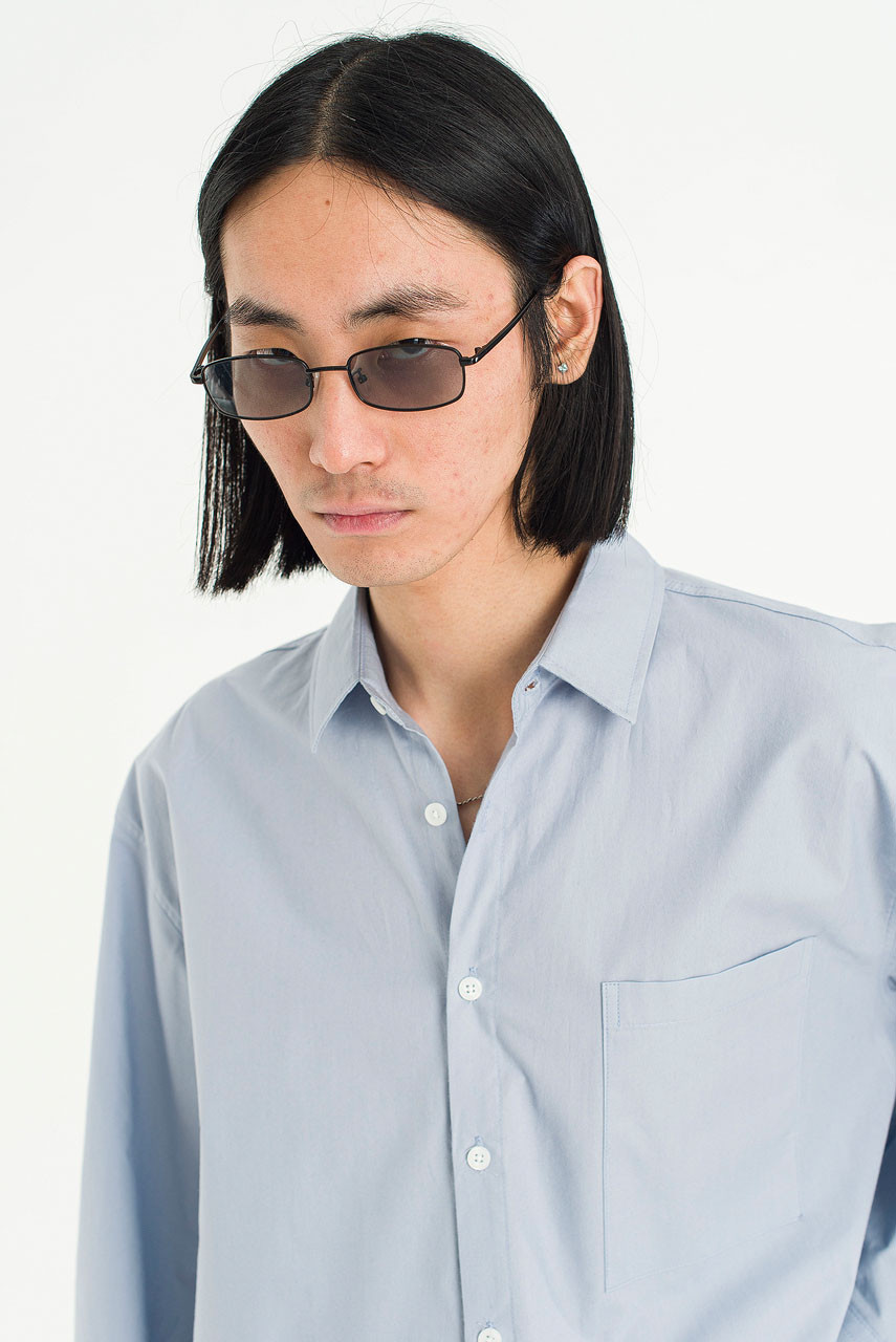 Menswear | Cropped Shirt, Sky Blue