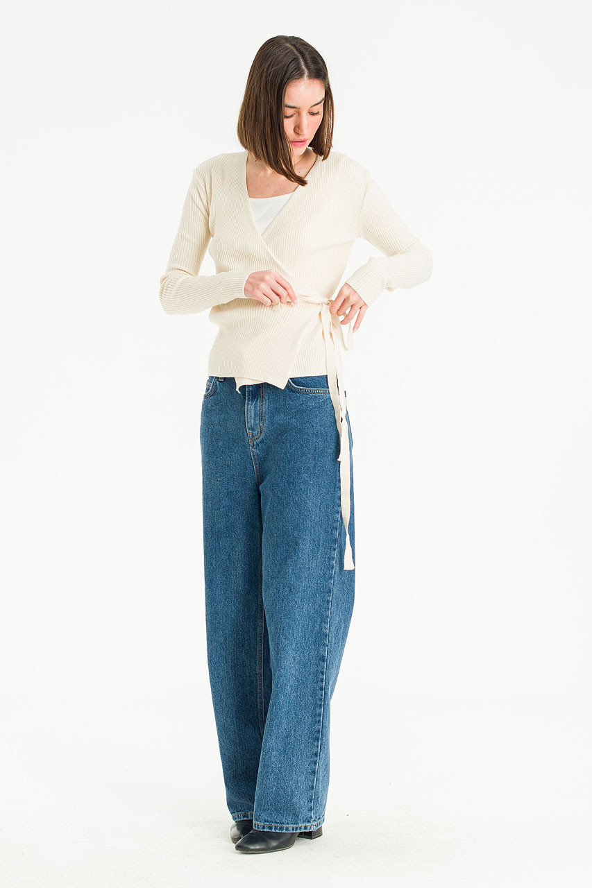 Elle Wrap Jumper, Beige