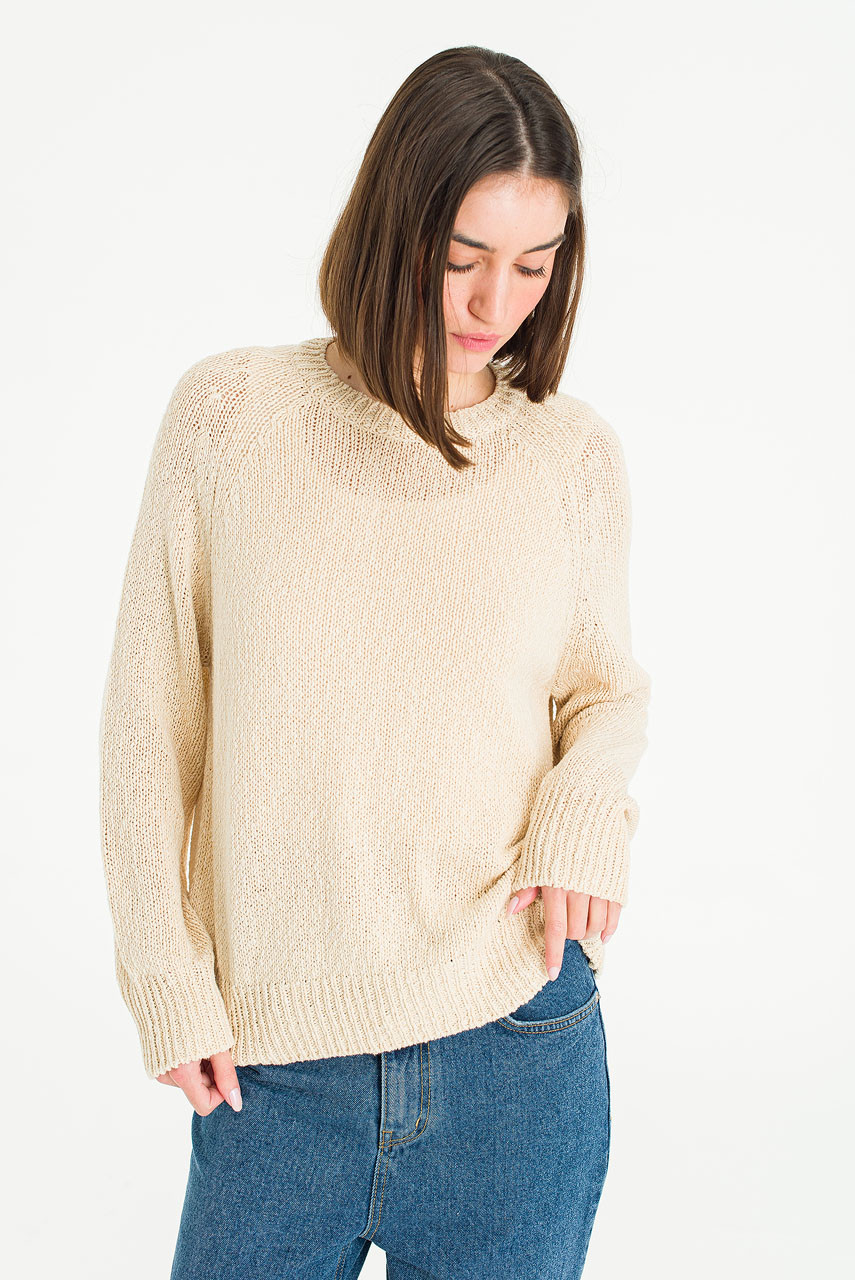 Amelie Mixed Colour Jumper, Beige