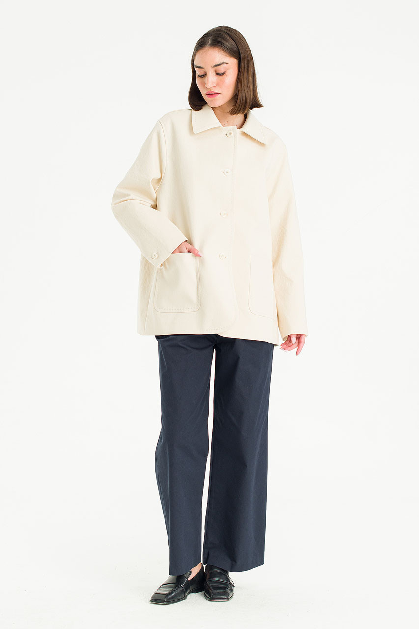 【Ohotoro coat half 】　Ecru