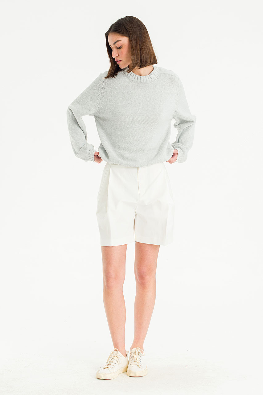 Hina Pintuck Shorts, White