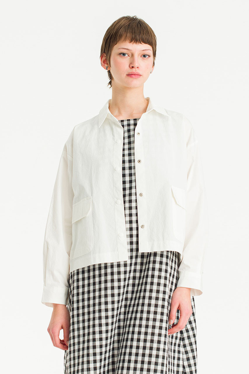 Amelie Ballon Jacket, White