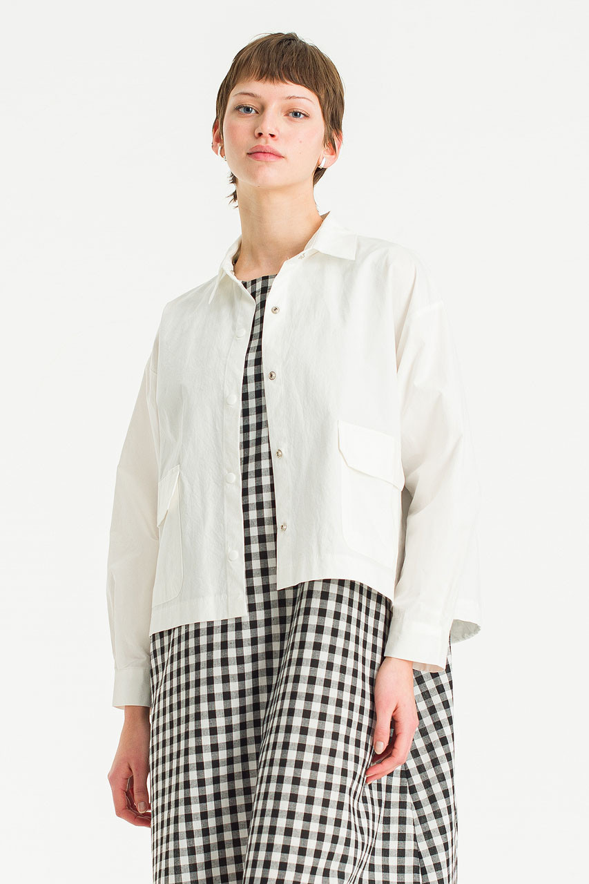 Amelie Ballon Jacket, White