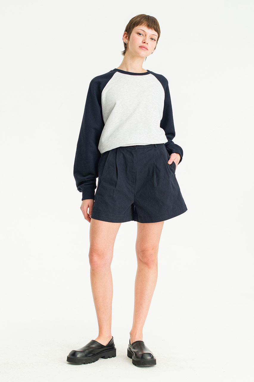 Amelie Cotton Shorts, Navy