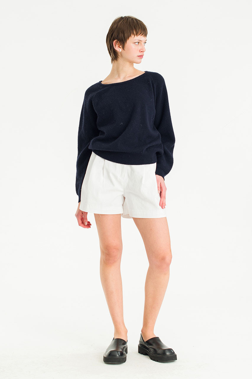 Amelie Cotton Shorts, Ivory