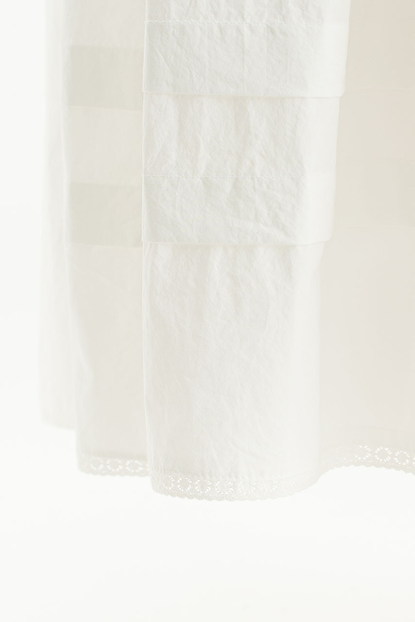 Mya Lace Detail Mid Length Skirt, Ivory