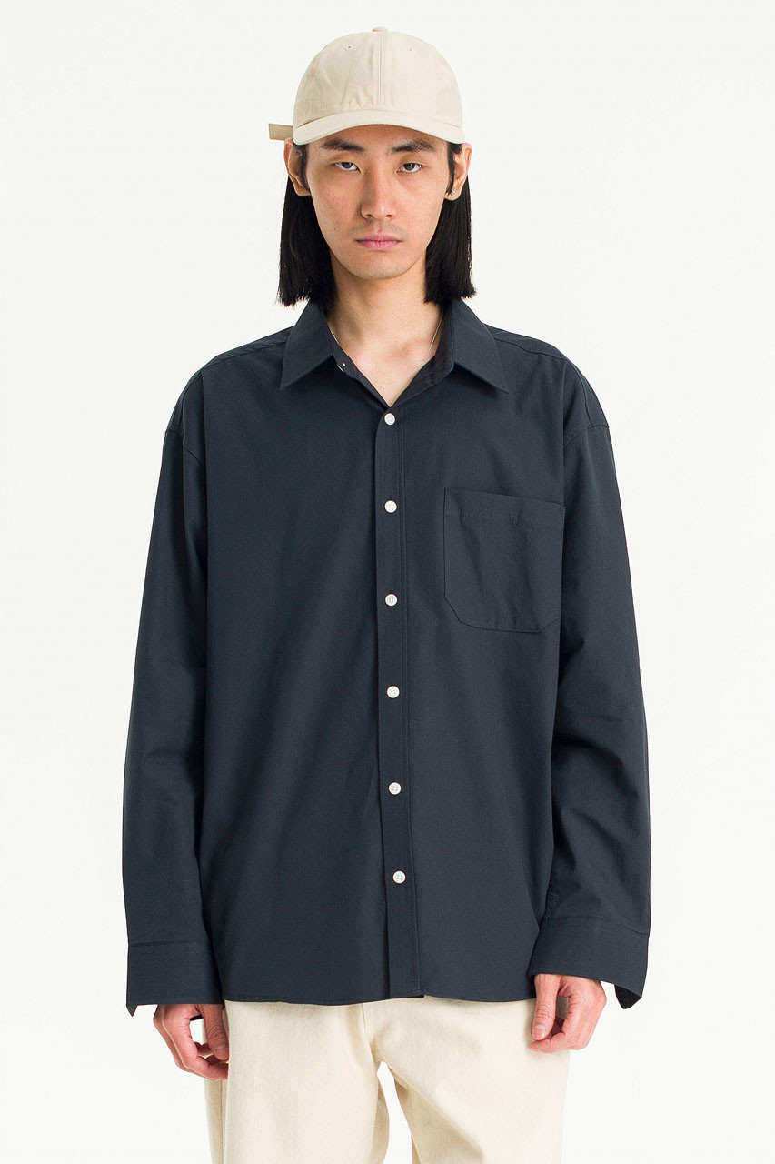 Menswear | Washed Cotton Shirt, Navy