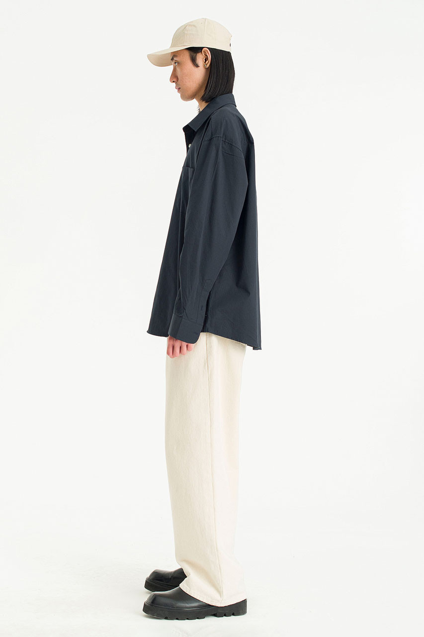 Menswear | Washed Cotton Shirt, Navy