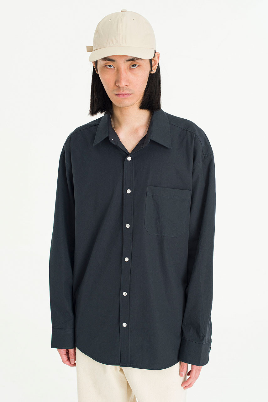Menswear | Washed Cotton Shirt, Navy
