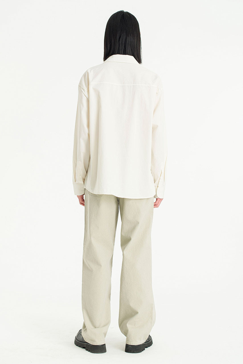 Menswear | Washed Cotton Shirt, Beige