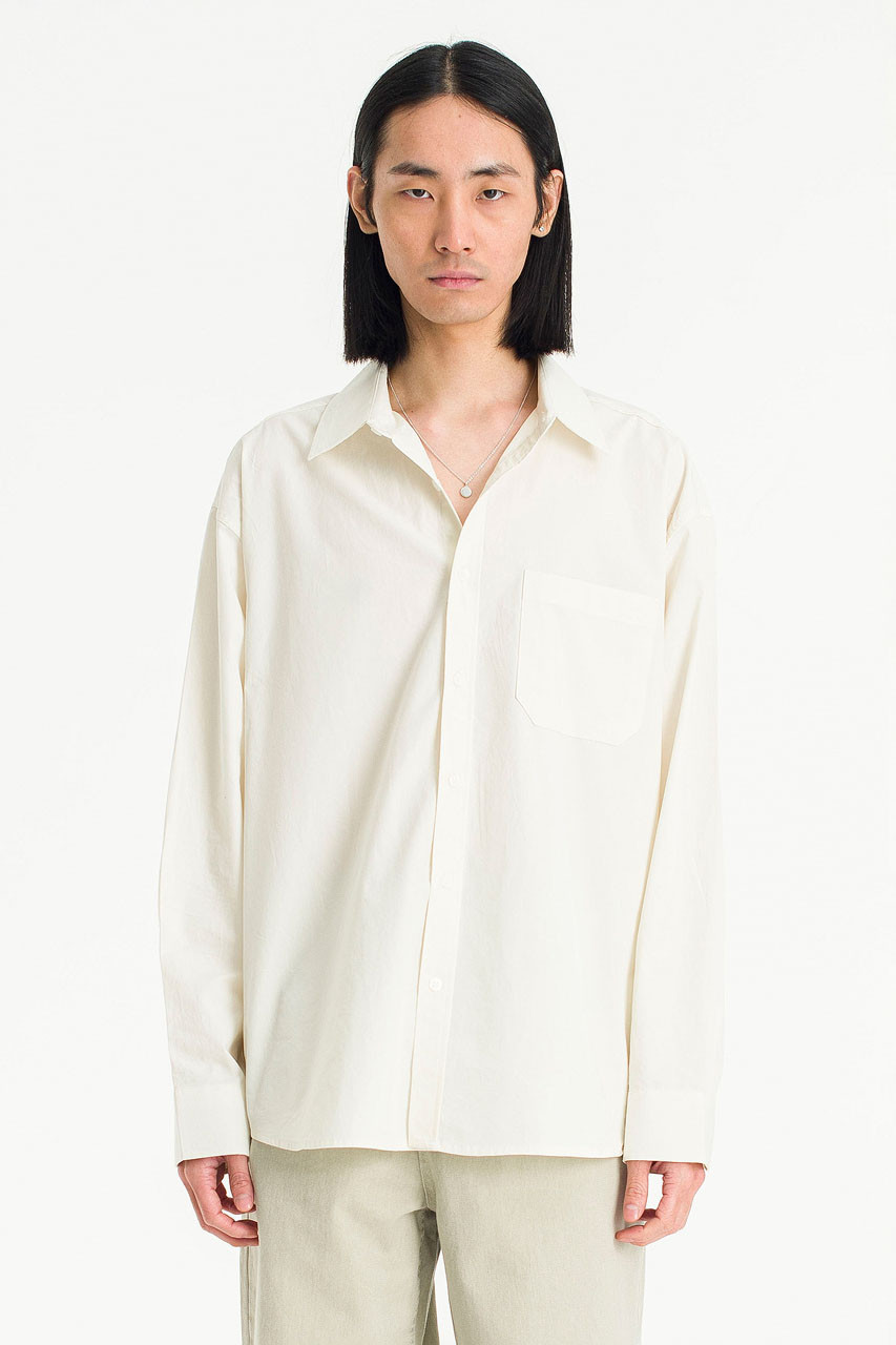 Menswear | Washed Cotton Shirt, Beige