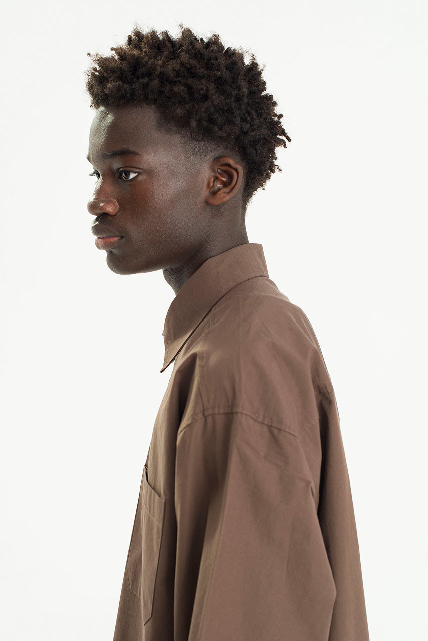 Menswear | Washed Cotton Shirt, Brown