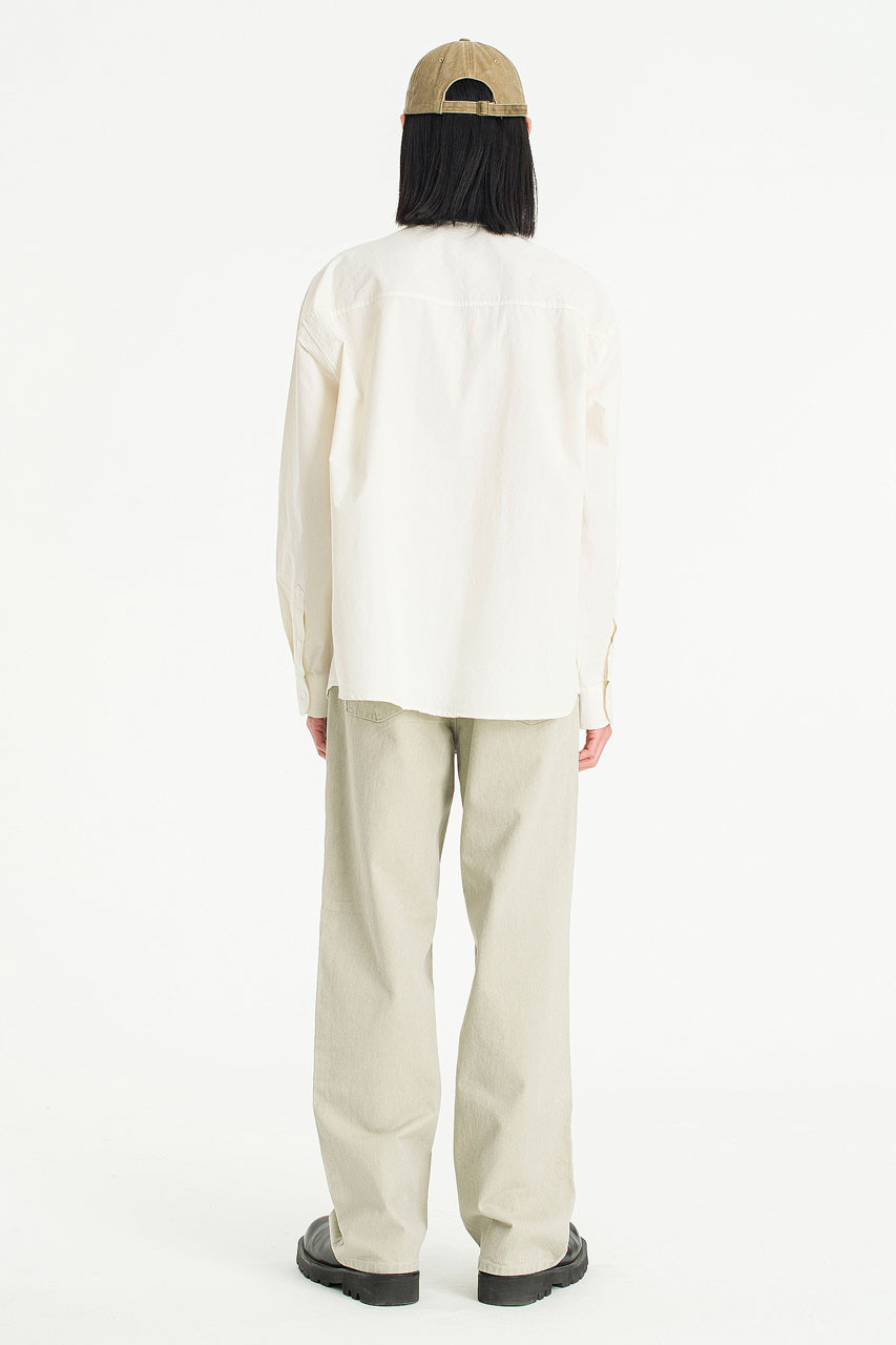 Menswear | Washed Cotton Pants, Beige