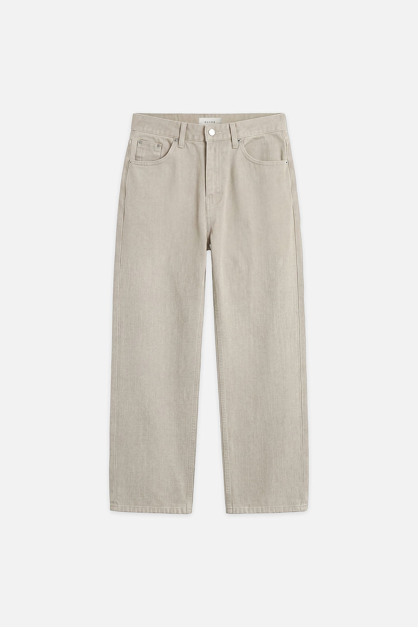 Menswear | Washed Cotton Pants, Beige