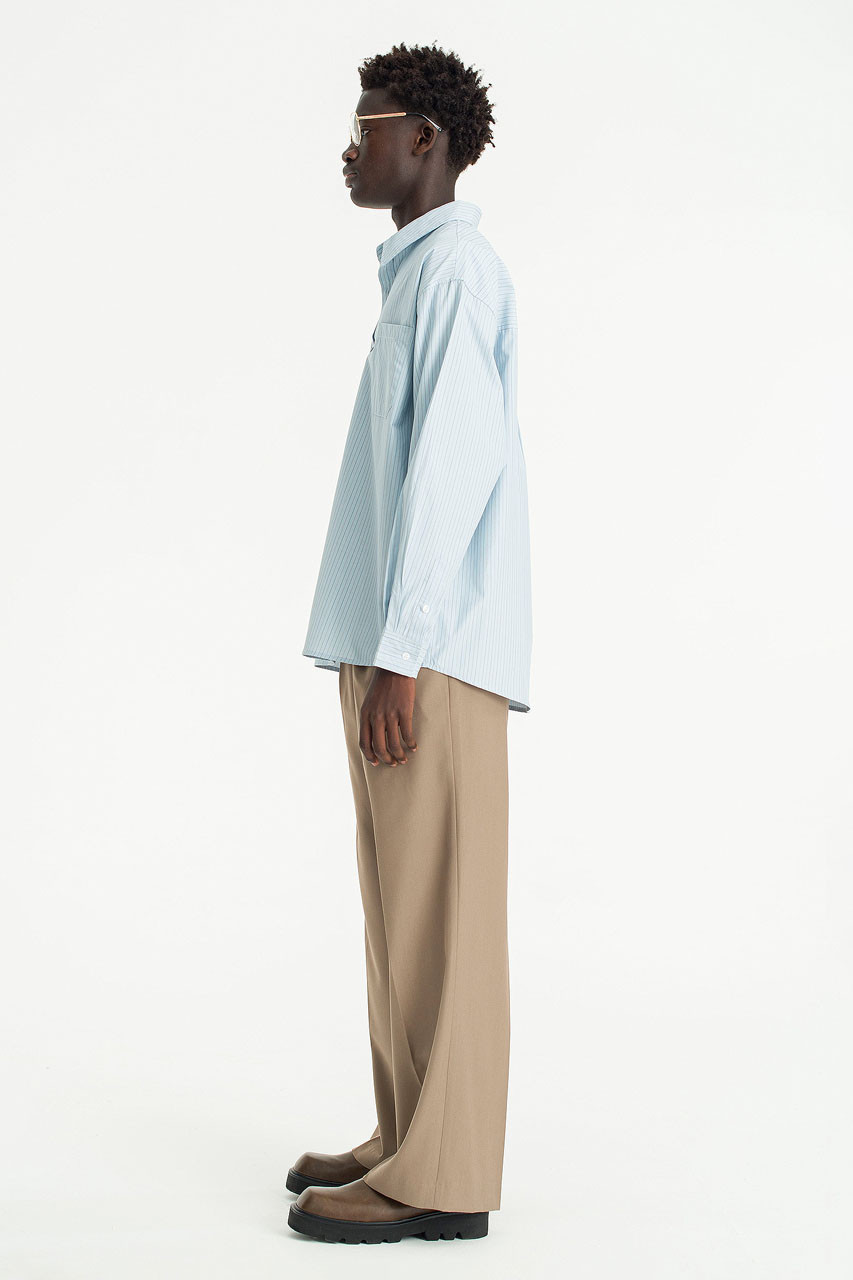 Menswear | Stripe Long-Sleeve Shirt, Sky