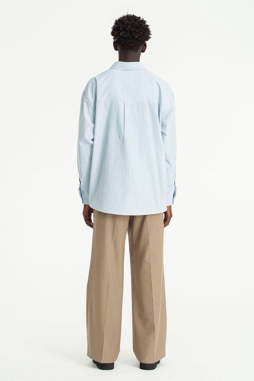 Menswear | Stripe Long-Sleeve Shirt, Sky