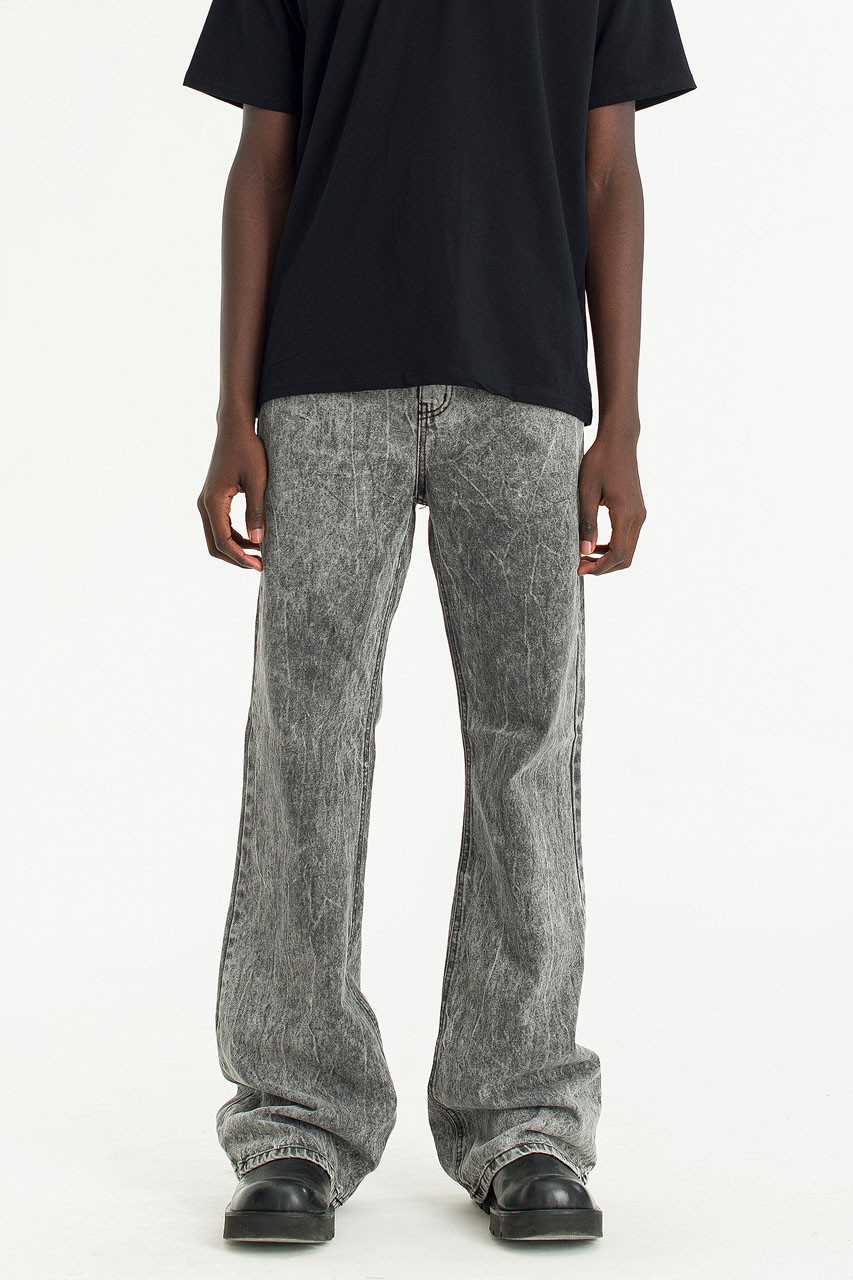 Menswear | Bootcut Acid Jeans, Charcoal