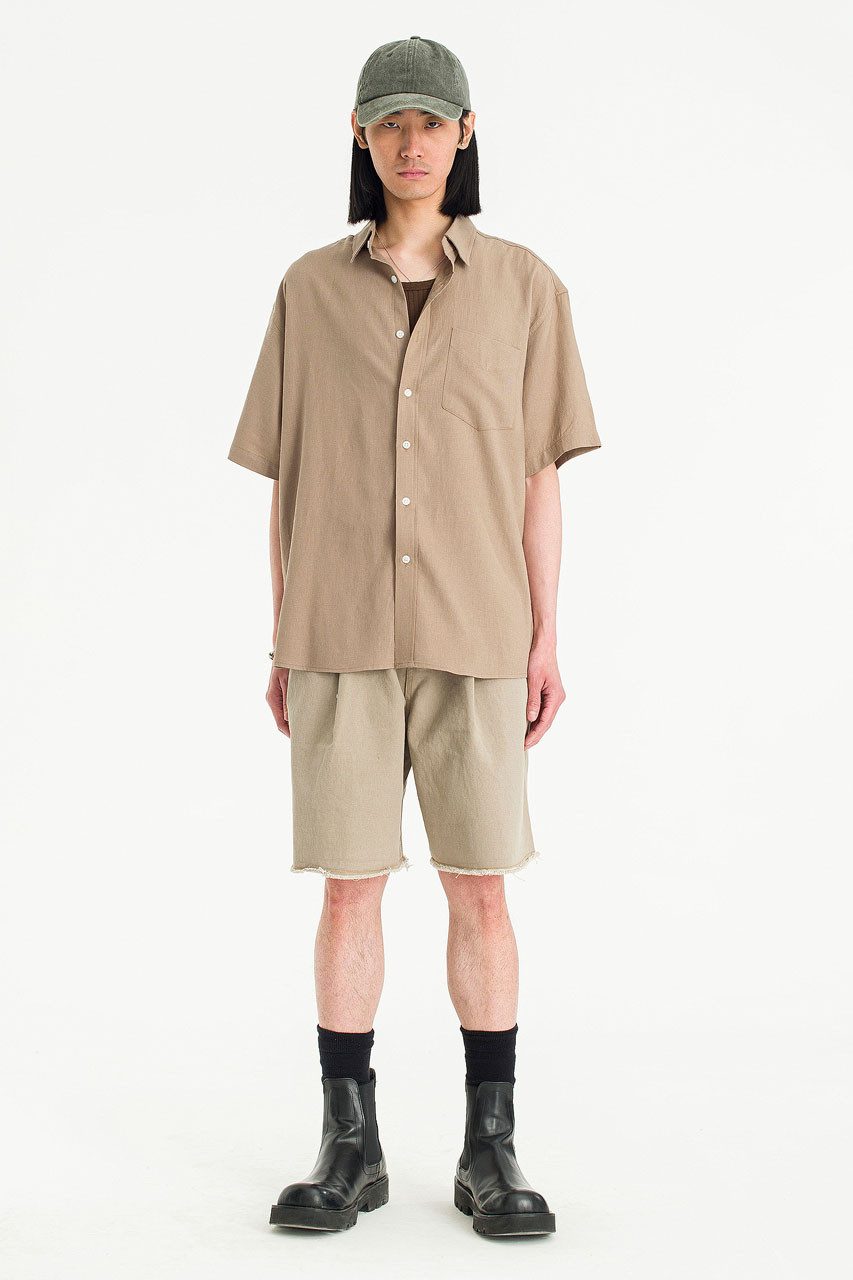 Menswear | Linen Bio Shirt, Brown