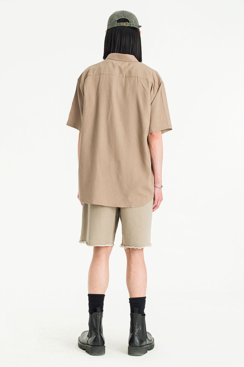 Menswear | Linen Bio Shirt, Brown