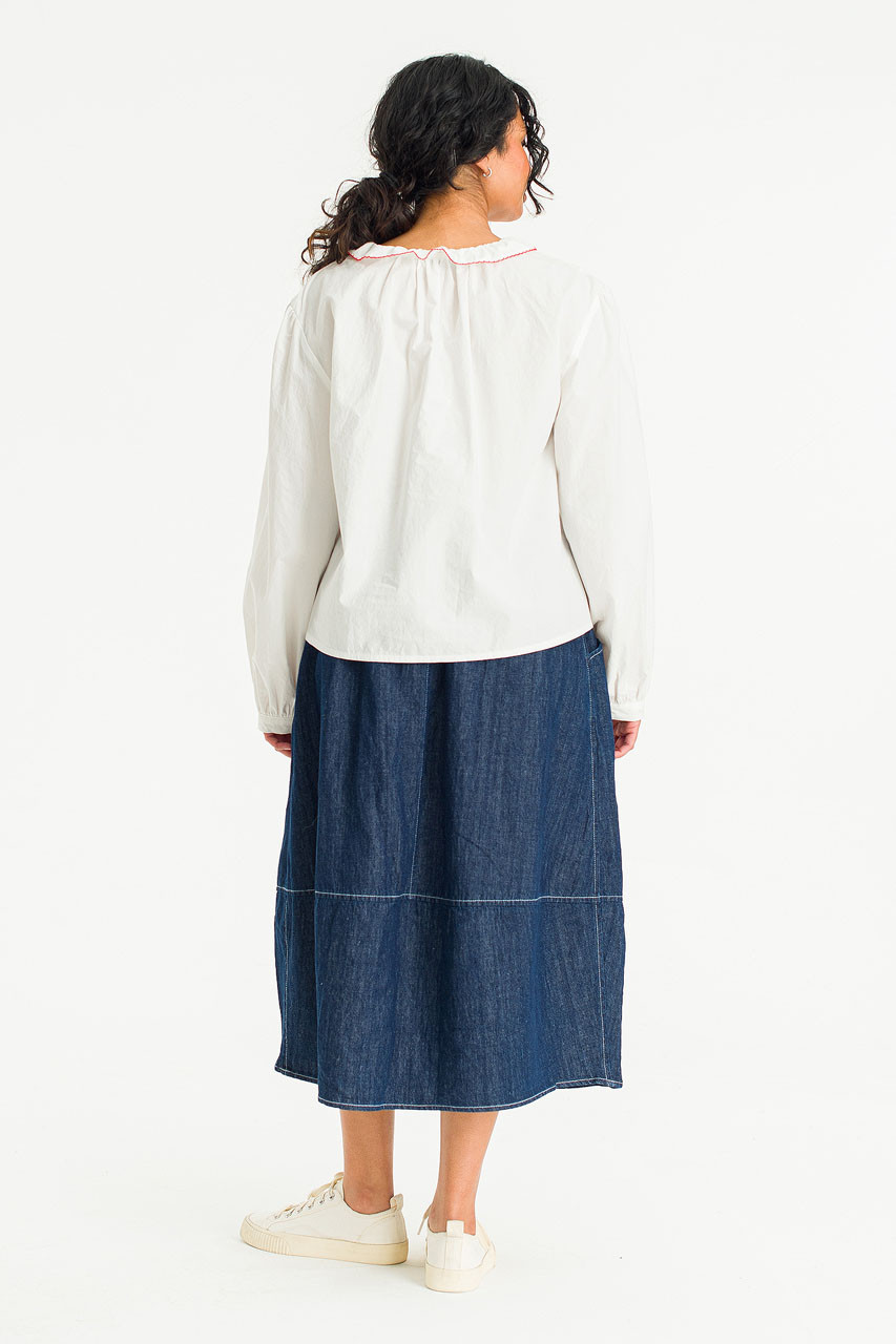 Jeni Frill Blouse, White