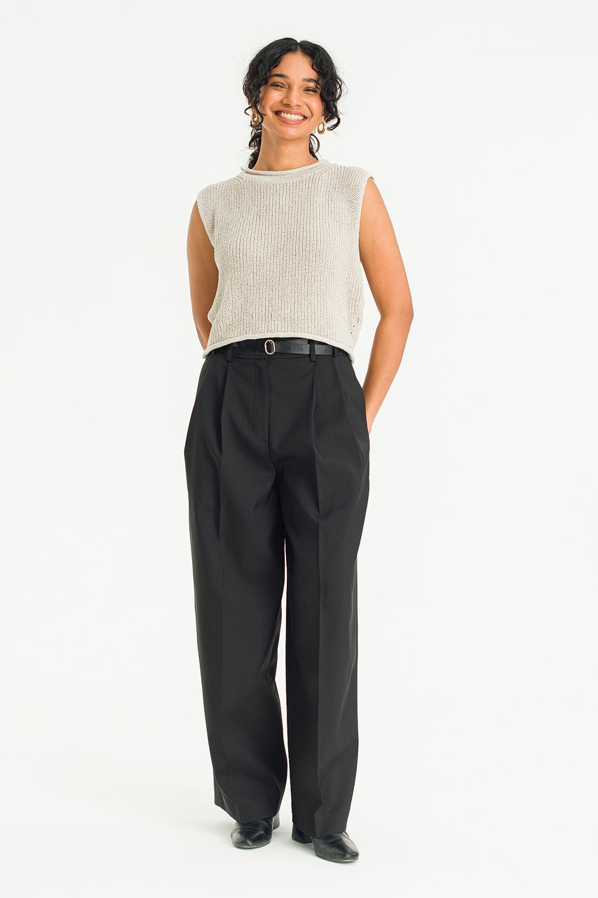 Haru Belt Slacks, Black