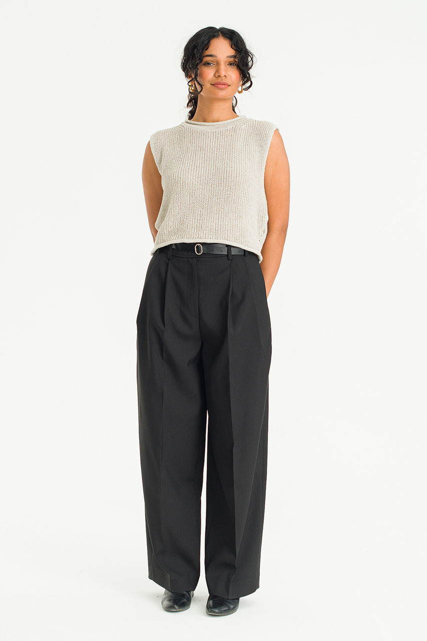 Haru Belt Slacks, Black